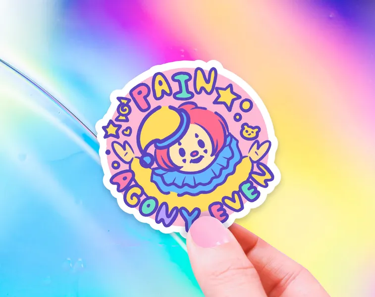 Clowncore Funny Sticker