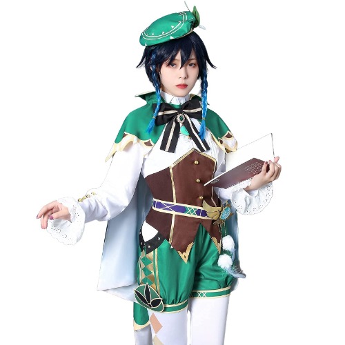 NSPSTT Genshin Impact Venti Cosplay Costume Keqing Cosplay Amber Costume - XX-Large - Venti