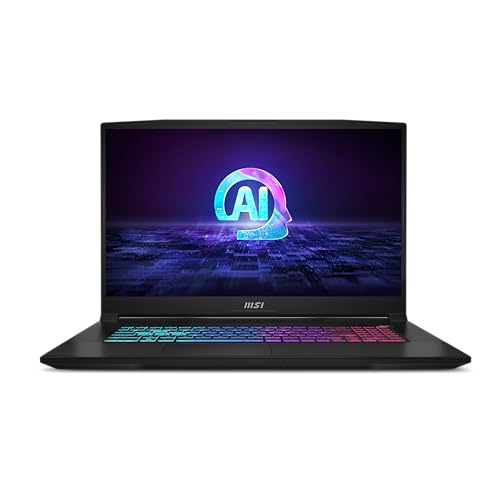 MSI Katana A17 AI 17.3” 240Hz QHD Gaming Laptop: Ryzen 9-8945HS, NVIDIA Geforce RTX 4070, 64GB DDR5, 2TB NVMe SSD, Cooler Boost 5, Win 11: Black B8VG-879US - Ryzen 9 - 64 GB - 2 TB - RTX 4070 - 17" QHD+