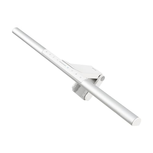 BenQ ScreenBar Pro lampe de bureau LED pour écran PC, Alimentée par USB-C, Gain d'espace, Eclairage intelligent, Protection des yeux, Éclairage ultra-large, Détection intelligente (Argenté) - Argenté