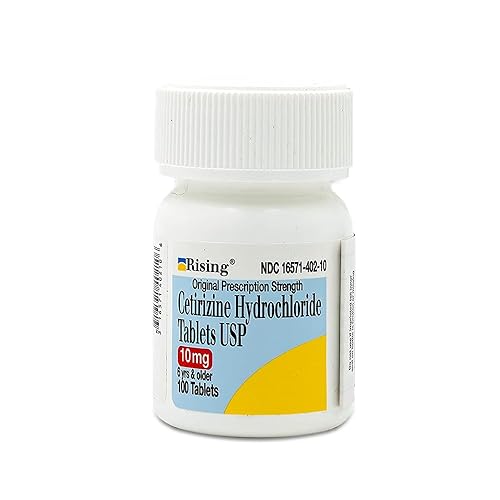 Rising Pharma - Cetirizine HCL 10 mg - Antihistamine Seasonal Allergy Tablets - 100 tablets