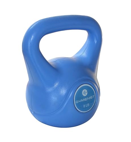 Gymenist Exercise Kettlebell Fitness Workout Body Equipment Choose Your Weight Size - 8LB - Blue