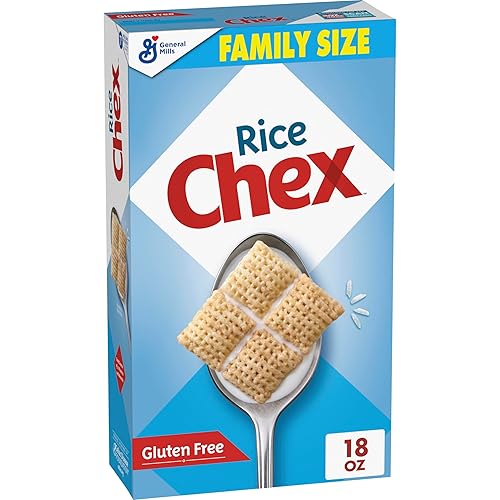 Rice Chex Gluten Free Breakfast Cereal, Homemade Chex Mix Ingredient, Family Size, 18 oz - Rice - 1.12 Pound (Pack of 1)