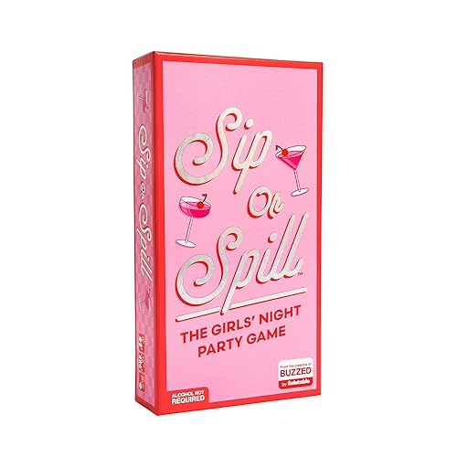WHAT DO YOU MEME? Sip or Spill — The Girl's Night Party Game, Perfect for Galentines Day Games, or Valentines Friendship Gifts for Women, and Bachelorette Party Favors by Relatable