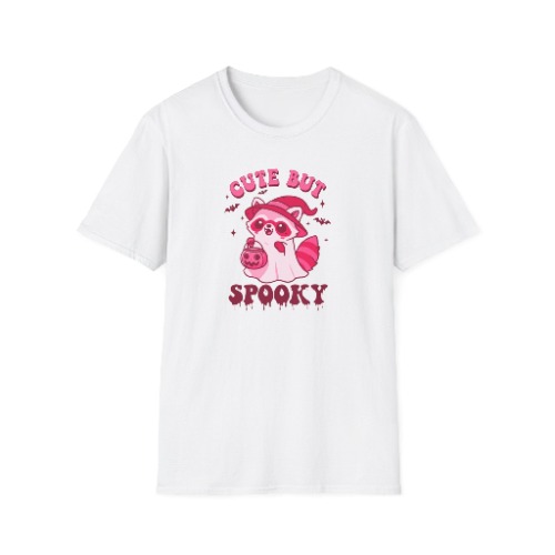 Cute but Spooky, T-Shirt, up to 5XL, cute Racoon, Halloween - 2XL / White