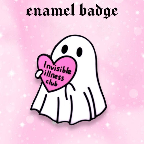 Invisible illness enamel pin badge, kawaii goth, Strange Dollz Boudoir