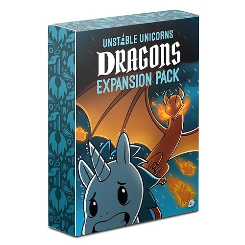Unstable Games - Unstable Unicorns Dragons Expansion Pack - designed to be added to your Unstable Unicorns Card Game - Expansion Pack: Dragons