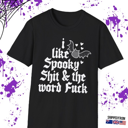 I like spooky sh*t, Halloween  Softstyle T-Shirt - 2XL / Black