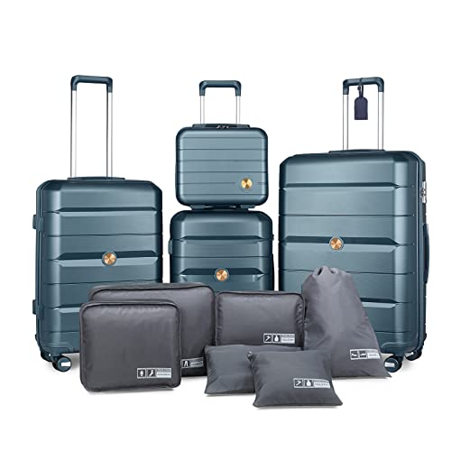 Somago 4-Piece Luggage Set (14/20/24/28) - Teal Blue