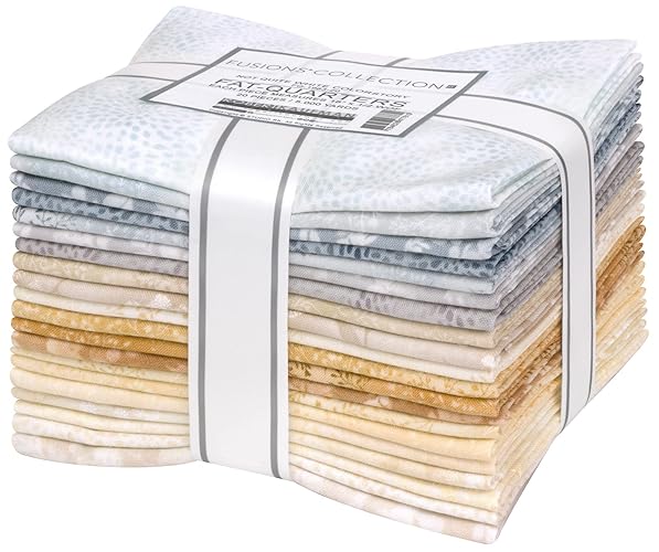 Fusions Not Quite White 20 Fat Quarters Robert Kaufman Fabrics FQ-1963-20