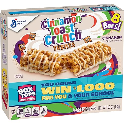 Cinnamon Toast Crunch Breakfast Cereal Treat Bars, Snack Bars, 8 ct - 8 Count (Pack of 1)
