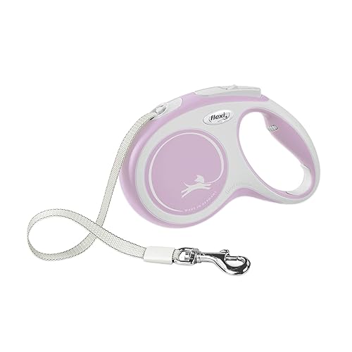 FLEXI Retractable Dog Leash (Tape) - Pink - Medium - 16 Feet