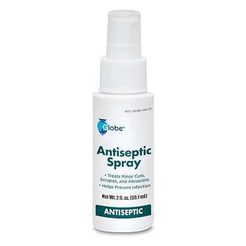 Globe First Aid Antiseptic Spray, Wound Cleaner, Benzalkonium Chloride for Minor Cuts, Scrapes and Burns, 2-Ounce (1) - 1