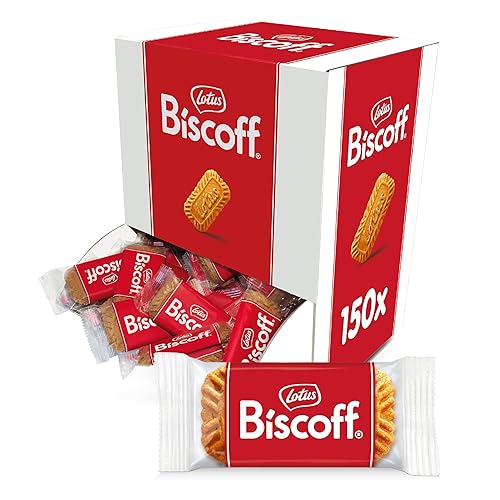 Lotus Biscoff Cookies – Caramelized Biscuit Cookies – 150 Cookies Individually Wrapped – Vegan, 0.2 Ounce (Pack of 150) - Biscoff - 150 count