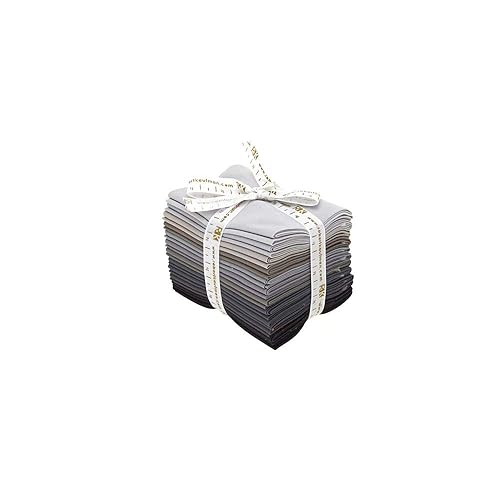 Robert Kaufman FQ-905-12 Fat Quarter Bundle Kona Cotton Gray Area 12pcs