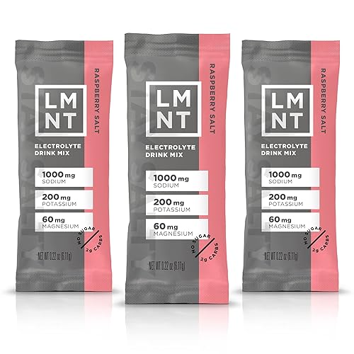 LMNT Zero Sugar Electrolytes - Raspberry Salt | Drink Mix | 30 Count - Raspberry Salt