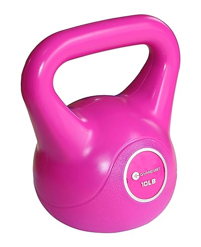 Gymenist Exercise Kettlebell Fitness Workout Body Equipment Choose Your Weight Size - 10LB - Hot Pink