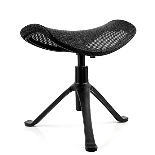 Footrest for Desk - Adjustable Height (Black)