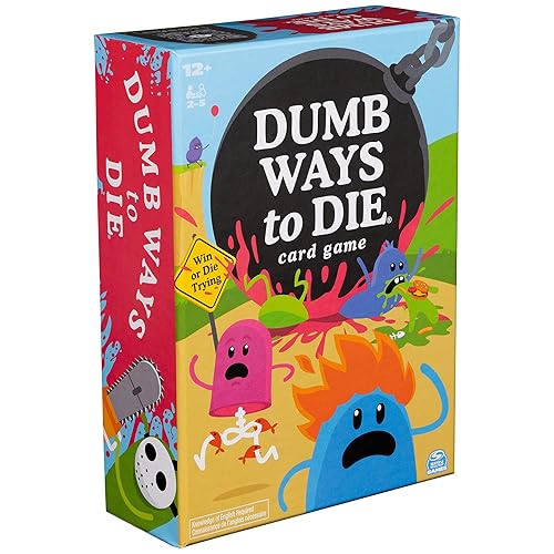 Spin Master Games, Dumb Ways to Die, The Viral Hit Card Game for College, Birthday Games, Friendsgiving Game, Party Games, Fun Games, for Ages 12+ - Multicolor