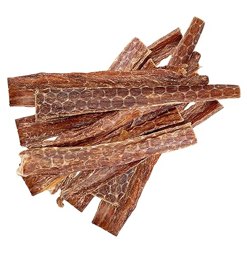 Beef Esophagus Dog Treats Grass Fed with No Added Hormone & Antibiotic All Natural Jerky Dog Treats - Dog Chews Rich in Glucosamine & Chondroitin for Joint Health (12 Inch - 1 Pound Bag) - 12 Inch - 1 LB