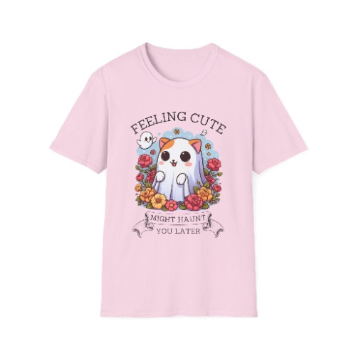 Feeling cute, might haunt you later, Softstyle T-Shirt, Halloween, kawaii, up to 5XL - 2XL / Light Pink