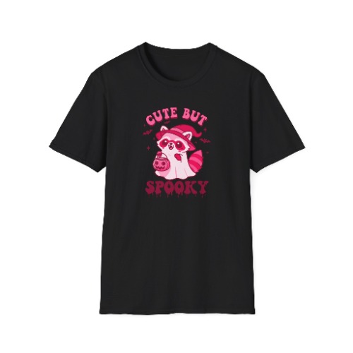 Cute but Spooky, T-Shirt, up to 5XL, cute Racoon, Halloween - 2XL / Black