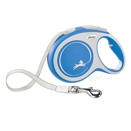 FLEXI Retractable Dog Leash (Tape) - Blue - Large - 26 ft