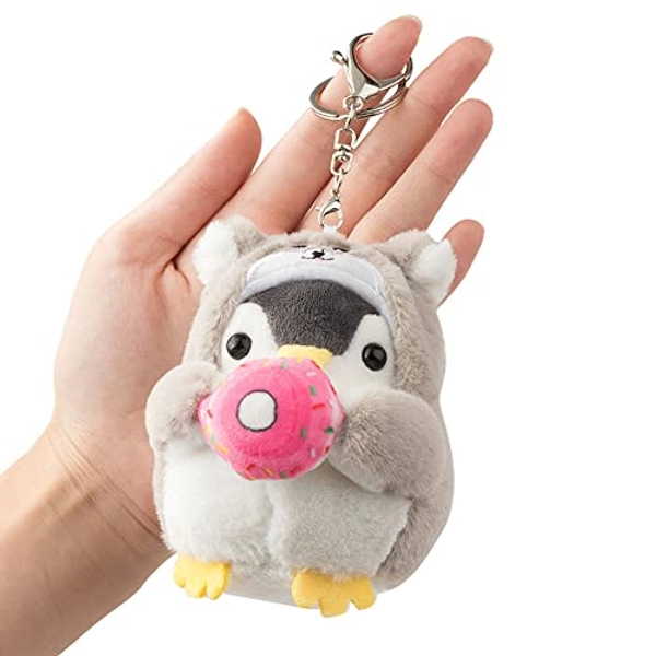 BONICI Men Women Creative Cute Lovely Cosplay Costume Play Changing Clothes Donut Penguin Pendant Keychain Key-Chains Keyring Gift Pendant Handbag Tote Purse Backpack Decoration Car Key -Shiba Inu