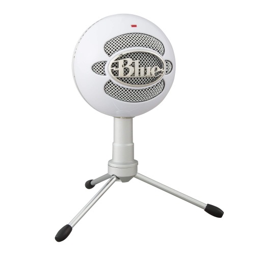 Blue Snowball iCE Plug 'n Play USB Microphone for Recording, Streaming, Podcasting, Gaming on PC and Mac, with Cardioid Condenser Capsule, Adjustable Desktop Stand and USB cable - White - Whiteout