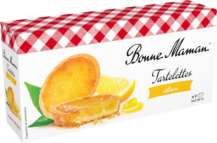 Bonne-Maman Tartelettes au Citron 9 Sachets Individuels - 125 g (Lot de 1)