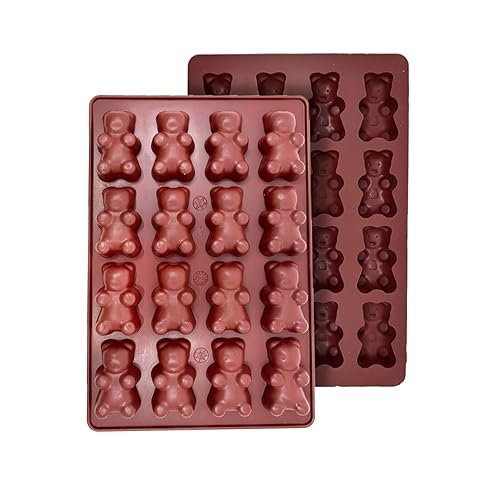 Maé - Moule Ourson 16 Alvéoles - Silicone Alimentaire Premium Anti-Adhérent - Souple, Démoulage Facile et Net - Résistant Températures -45°C / +280°C - 21 ml - 16 alvéoles de 21 ml