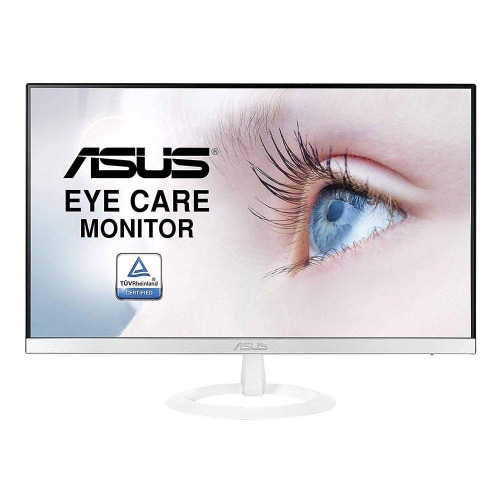 ASUS Eye Care VZ249HE-W | 24 Zoll Full HD Monitor | Schlankes Design, Rahmenlos, Flicker-Free, Blaulichtfilter | 75 Hz, 16:9 IPS Panel, 1920x1080 | HDMI, D-Sub, Weiß - weiß 24 Zoll