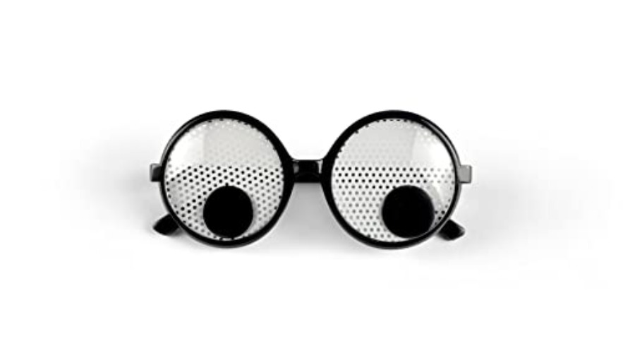 NAKIMO Googly Eyes Glasses Funny Costume Glasses Wiggle Eyes Glasses Novelty Shades Funny Glasses Accessories for Party - Pack of 1