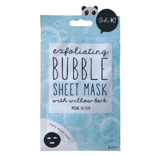 Oh K! Bubble Sheet Mask, Pore Minimising and Cleansing, Vegan and Cruelty-free Face Mask