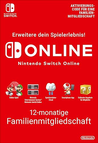 Nintendo Switch Online Mitgliedschaft - 12 Monate Familienmitgliedschaft | Switch - Download Code - Nintendo Switch - 12 Monate - Familie