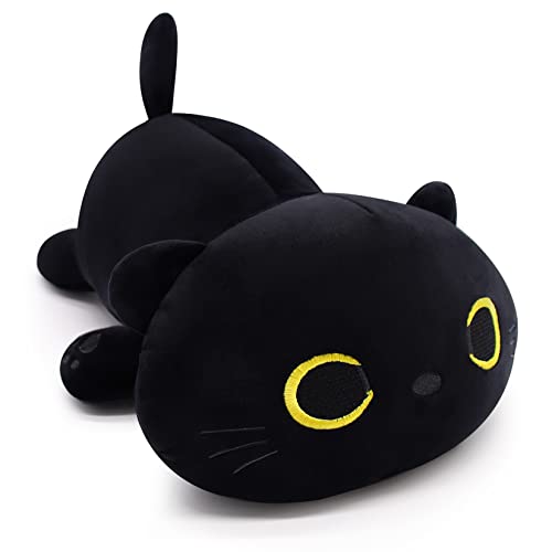 Laying Black Cat Plushie