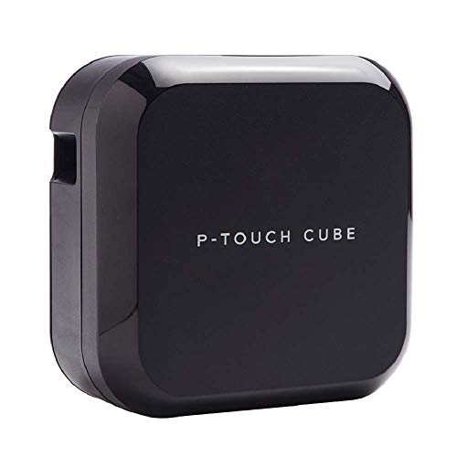 Brother P-touch CUBE Plus Beschriftungsgerät (für 3,5 bis 24 mm breite TZe-Schriftbänder, USB- und Bluetooth-Schnittstelle), schwarz, normal, PTP710BTZG1 - Schwarz - Single