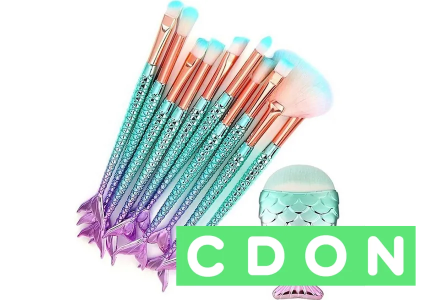 Sminkebørstesett 11 koster - Mermaid