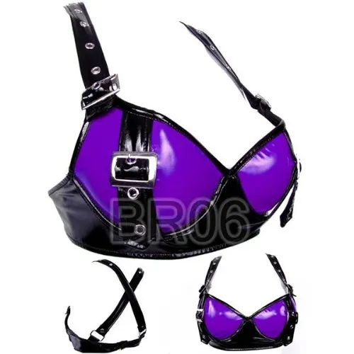 Goth PVC Purple Bralette