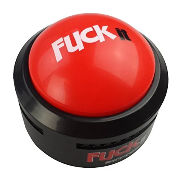 Fuck It Button - Features 10 Outrageously Funny Fuck It Phrases – Talking Button for Stress Relief, Funny Gifts and More - 