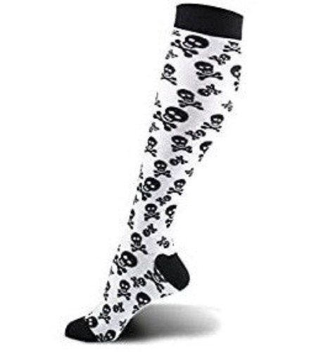 Black Skeleton Themed Socks - a / L XL
