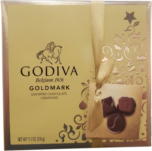 Godiva 27Piece Belgium Boxed Assorted Chocolates, 11.1 Oz - 