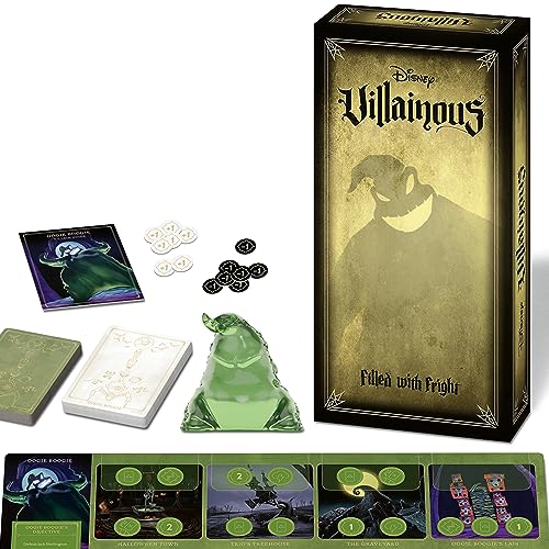 Ravensburger Disney Villainous: Filled with Fright - Strategy Board Game for Age 10 & Up | Newest Expansion | Award-Winning Line | Featuring Oogie Boogie