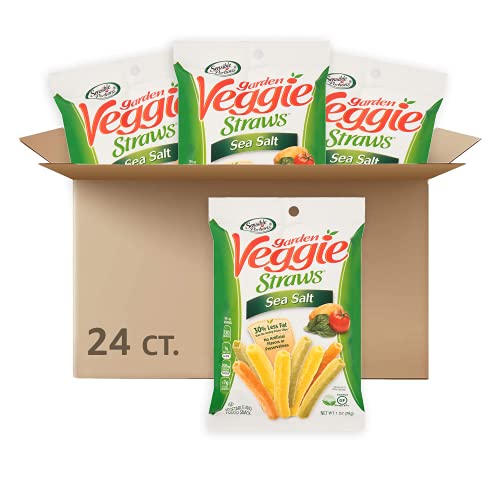 Sensible Portions Garden Veggie Straws, Sea Salt, Snack Size, 1 Oz (Pack of 24) - Salted - 1 Ounce (Pack of 24)