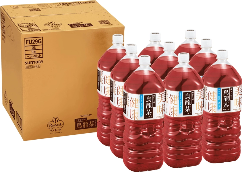 [Amazon限定ブランド] Restock サントリー烏龍茶 2L×9本