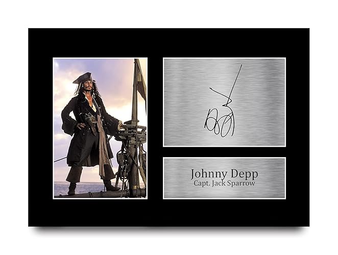 HWC Trading Johnny Depp Gift Signed A4 Printed Autograph Pirates of the Caribbean Gifts Print Photo Picture Display - (Unframed) Johnny Depp