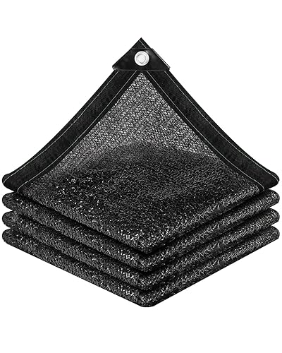 vensovo 50% Sunblock Shade Cloth Net Black Resistant - 2.4x3.6M Garden Shade Mesh Tarp for Plant Cover, Greenhouse, Chicken Coop, Tomatoes, Plants - 50%-2.4×3.6M