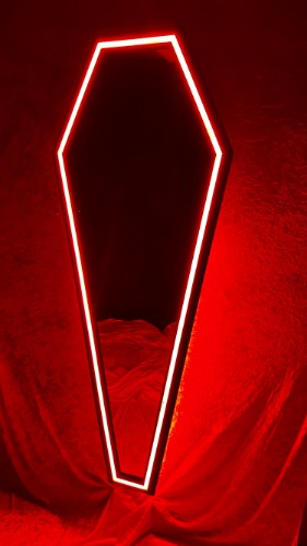 6ft Lighted Coffin Mirror(Hanging) — Home