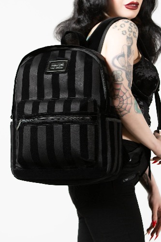 Earn Your Stripes Backpack | One Size / Black / 71% Cotton 27% Polyester 2% Elastane