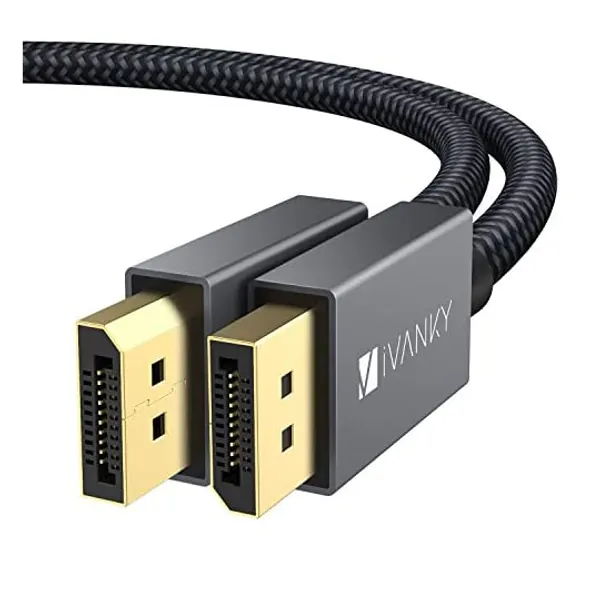 
                            VESA Certified DisplayPort Cable, iVANKY 1.2 DP Cable 6.6ft/2M, [4K@60Hz, 2K@165Hz, 2K@144Hz], Gold-Plated Braided High Speed Display Port Cable 144Z, for Gaming Monitor, Graphics Card, TV, PC, Laptop
                        
